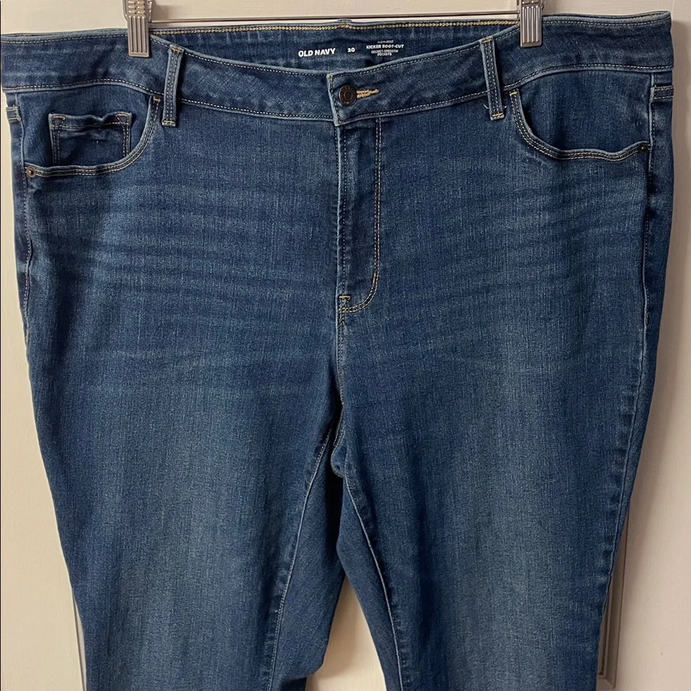 Old Navy high rise kicker boot cut blue jeans women’s size 20 - Picture 2 of 14